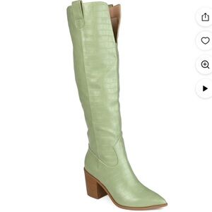 Journee Womens Therese Tru Comfort Foam Stacked Heel Knee High Boots New W/ Box